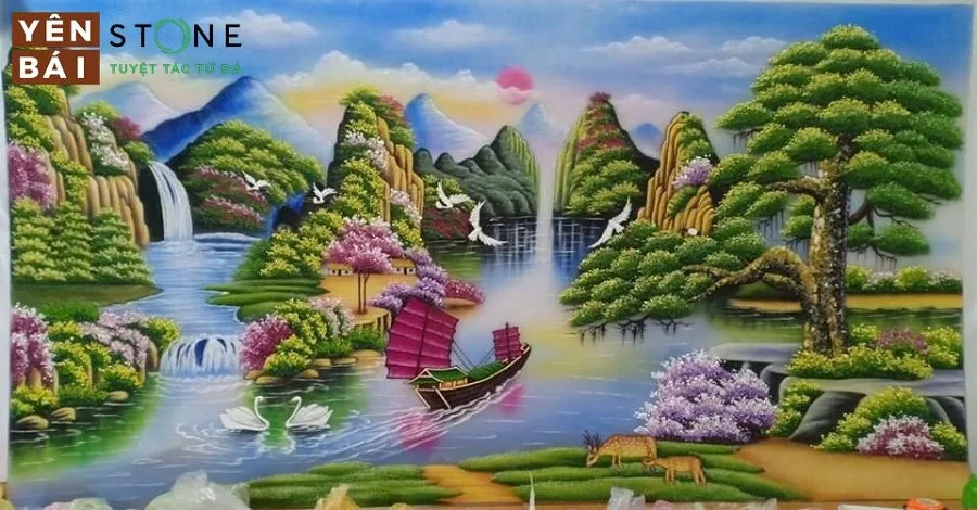Tranh đá quý phong thủy