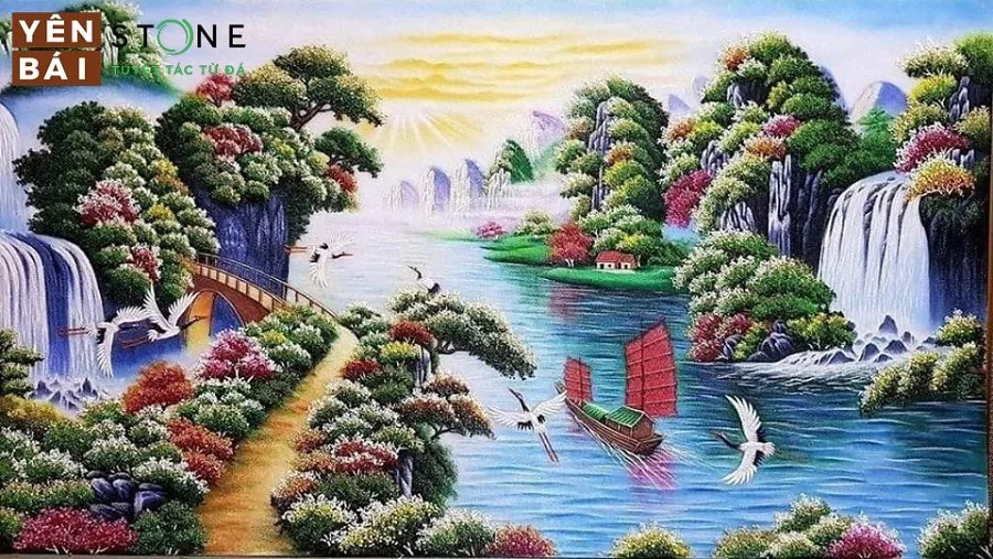 Tranh đá quý phong thủy