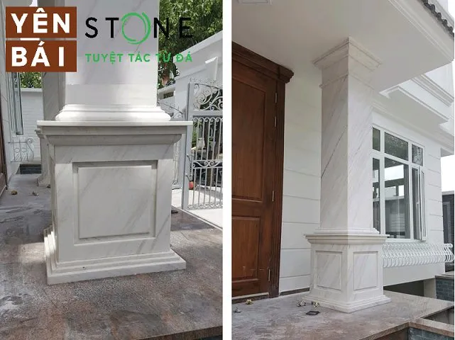 Đá trắng được sử dụng để ốp chân cột nhà cung-cap-da-trang-tai-dong-nai-de-op-lat