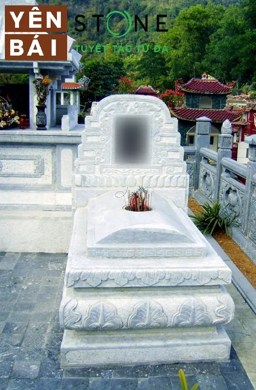 Lăng mộ được thiết kế tinh xảo từ đá trắng cung-cap-da-trang-tai-ha-long-lam-lang-mo