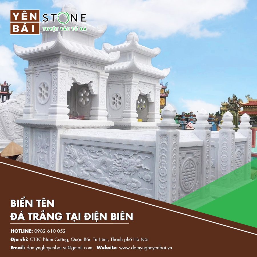biển tên đá trắng tại Điện Biên