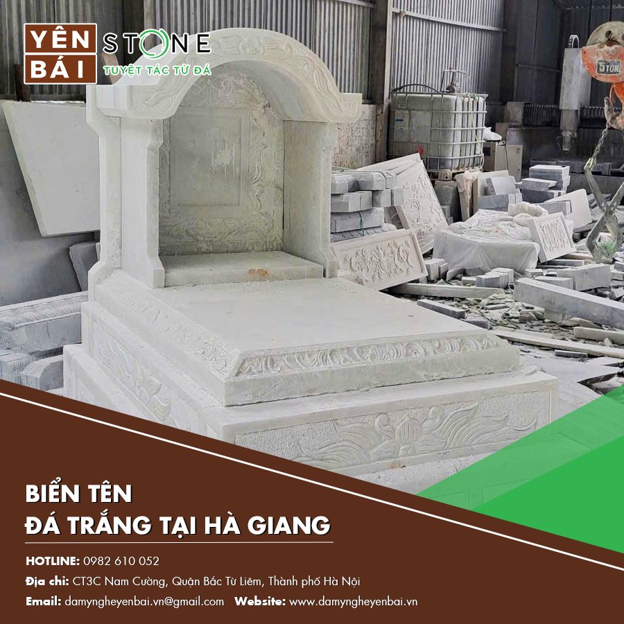 biển tên đá trắng tại Hà Giang