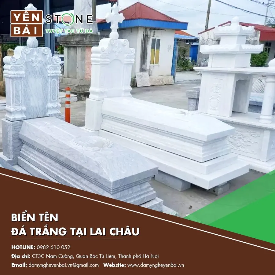 biển tên đá trắng tại Lai Châu