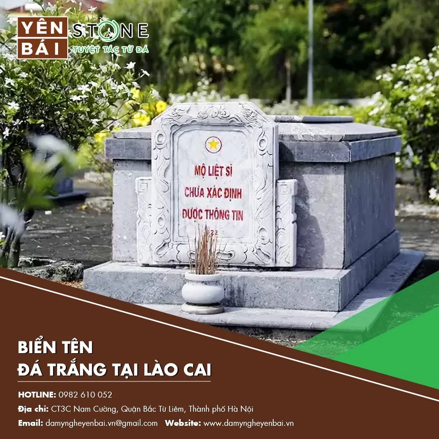 biển tên đá trắng tại Lào Cai