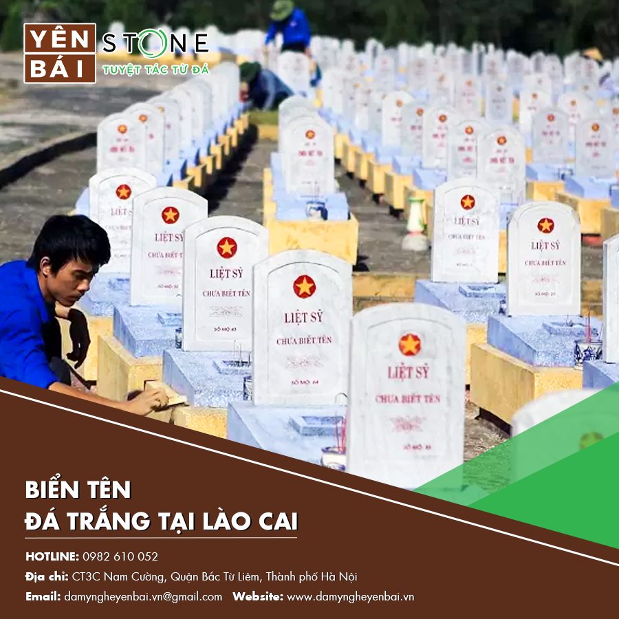 biển tên đá trắng tại Lào Cai