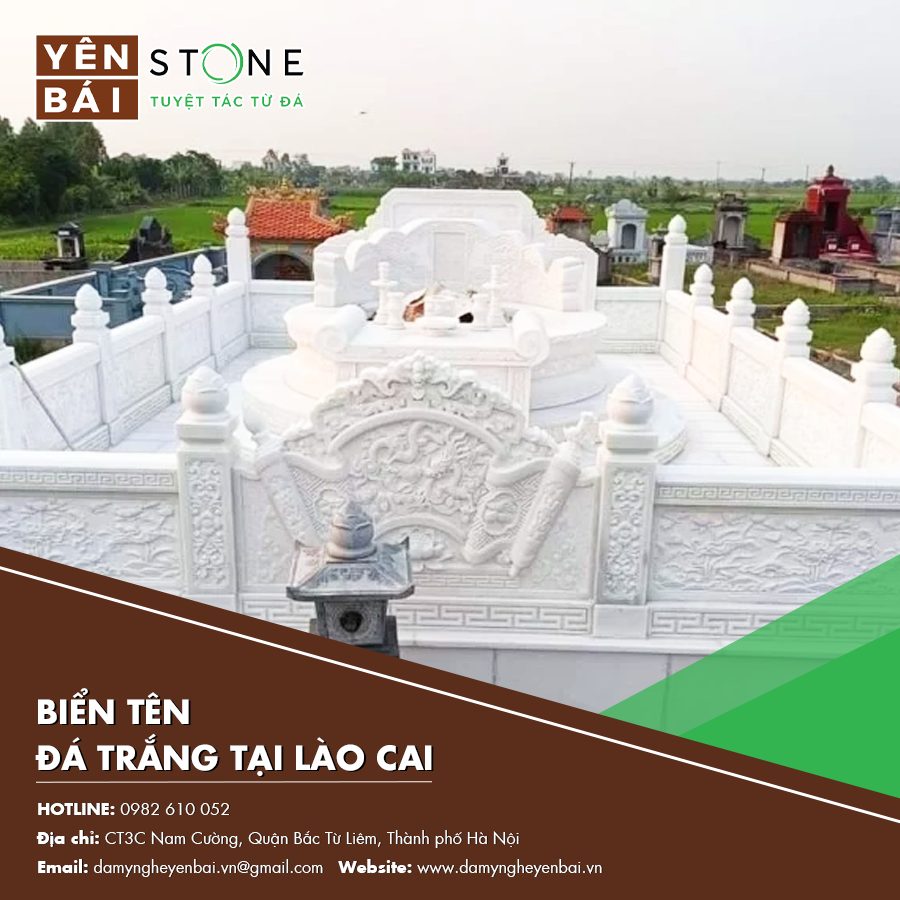 biển tên đá trắng tại Lào Cai