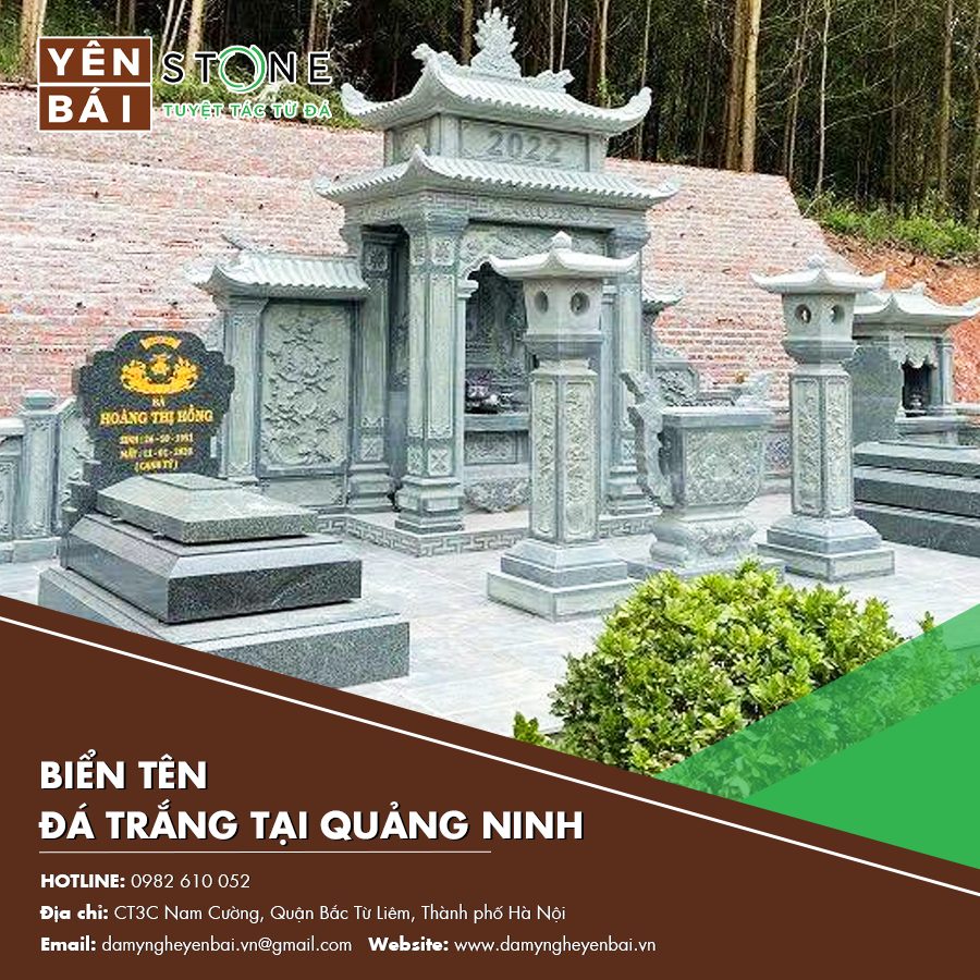 biển tên đá trắng tại Quảng Ninh