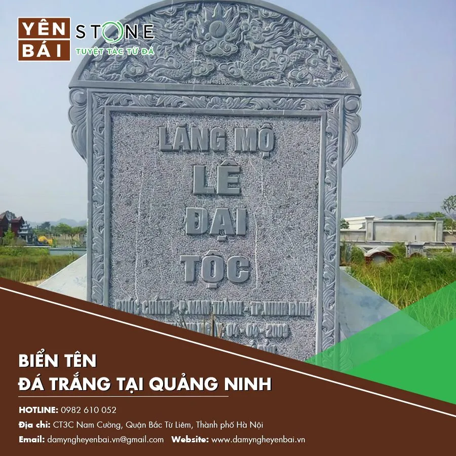 biển tên đá trắng tại Quảng Ninh