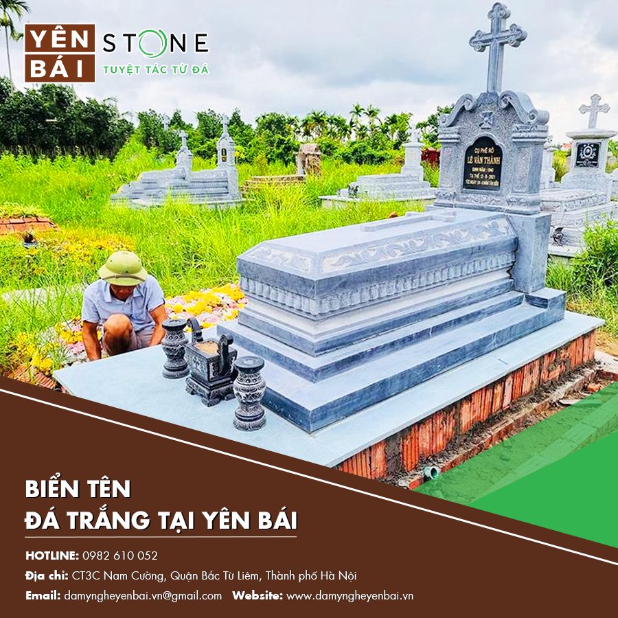 biển tên đá trắng tại Yên Bái