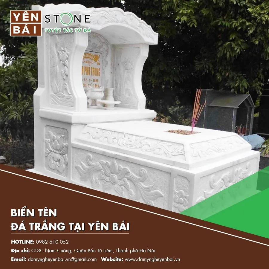 biển tên đá trắng tại Yên Bái