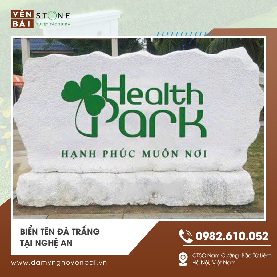 Biển tên đá trắng tại Nghệ An