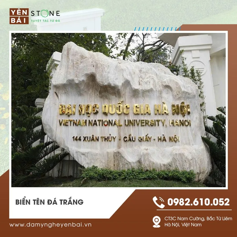Biển tên đá trắng đa dạng mẫu mã