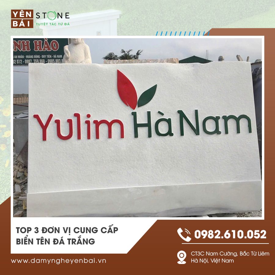 Top 3 đơn vị cung cấp biển tên đá trắng giá tốt nhất 2025