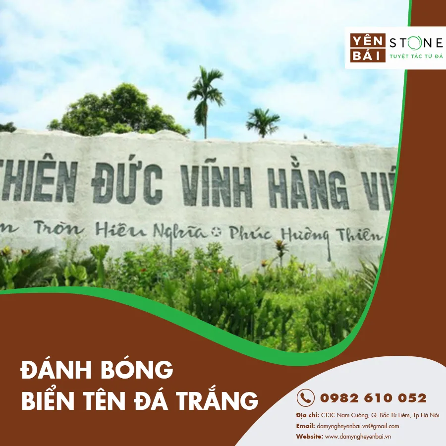 Đánh bóng biển tên đá trắng
