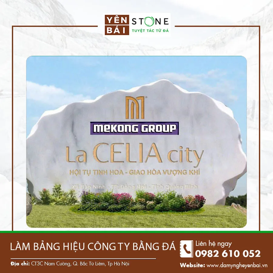 Làm bảng hiệu công ty bằng đá Làm bảng hiệu công ty bằng đá