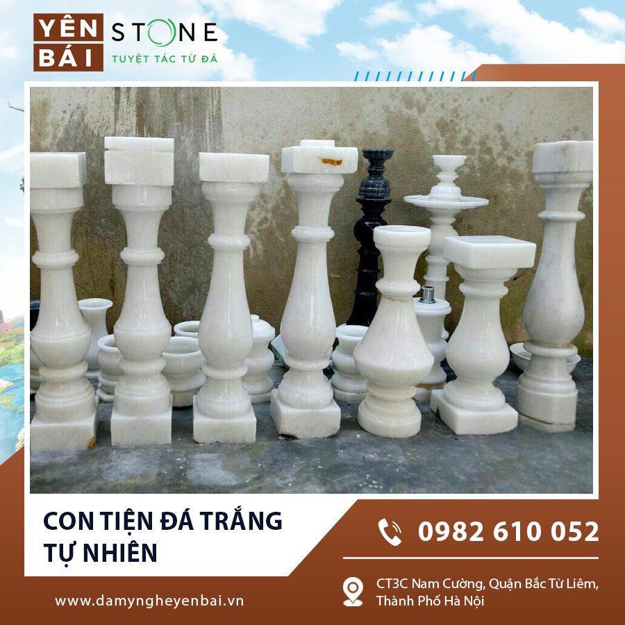 Bộ sưu tập con tiện đá trắng tự nhiên đa dạng kiểu dáng Bộ sưu tập con tiện đá trắng tự nhiên đa dạng kiểu dáng