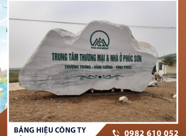 Bảng hiệu công ty bằng đá – Sự lựa chọn sang trọng và bền vững cho mọi doanh nghiệp