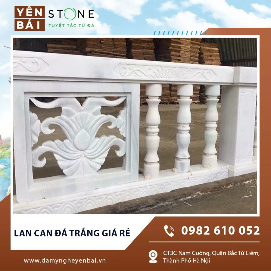 Không gian ngoại thất trở nên nổi bật hơn nhờ hệ lan can đá trắng giá rẻ Không gian ngoại thất trở nên nổi bật hơn nhờ hệ lan can đá trắng giá rẻ