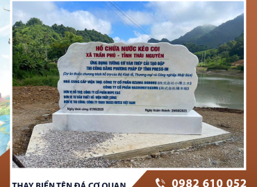 Thay biển tên đá cơ quan – Nâng tầm thương hiệu và hình ảnh chuyên nghiệp