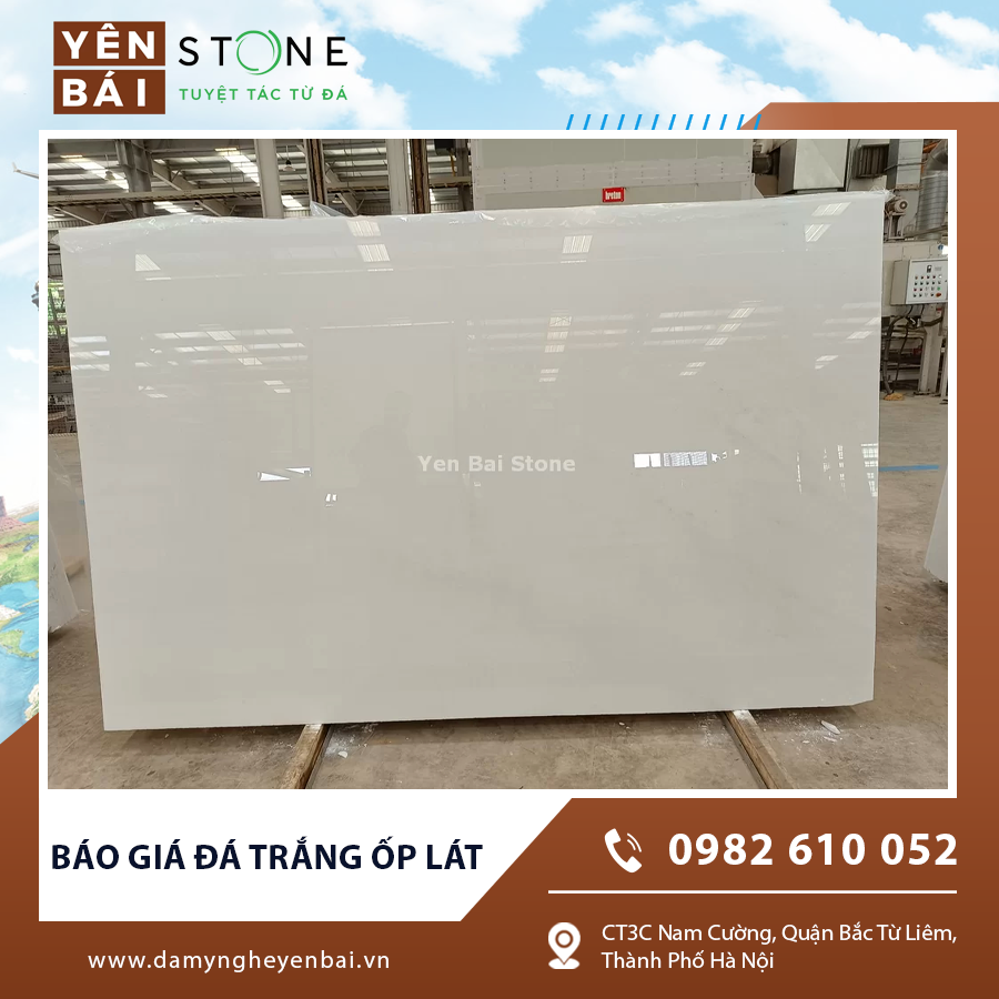 Báo giá đá trắng ốp lát - Mẫu đá trắng nhân tạo ốp bếp