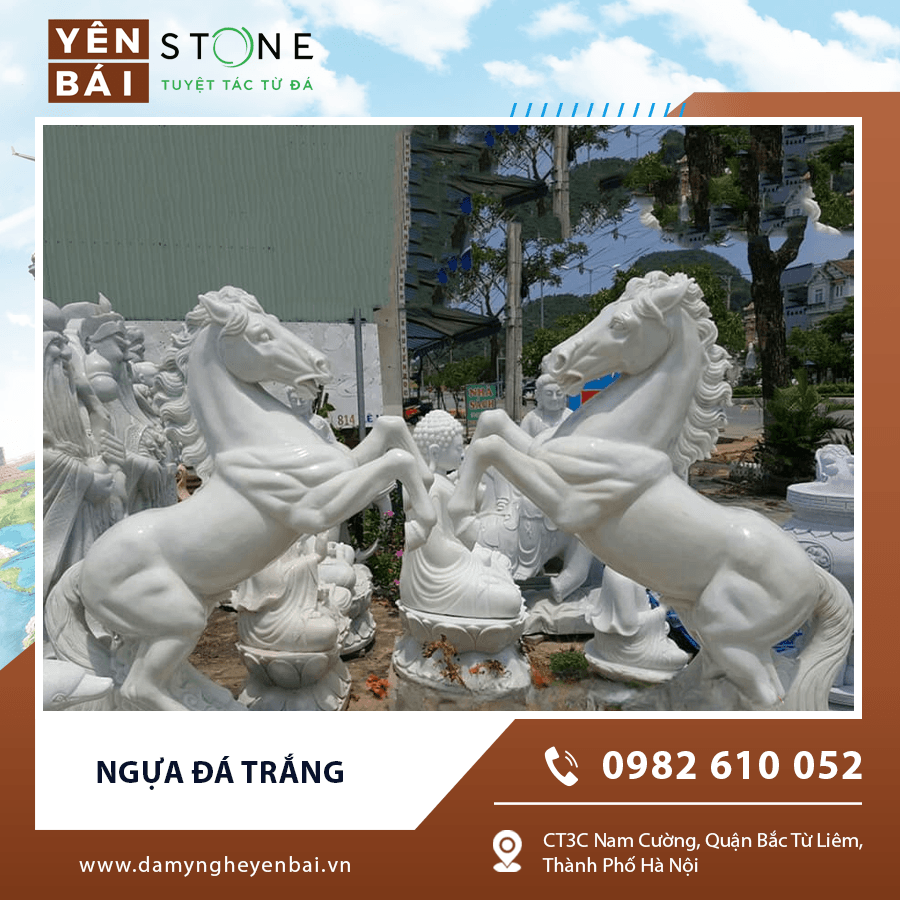 Ngựa đá trắng mang ý nghĩa phong thủy Ngựa đá trắng mang ý nghĩa phong thủy