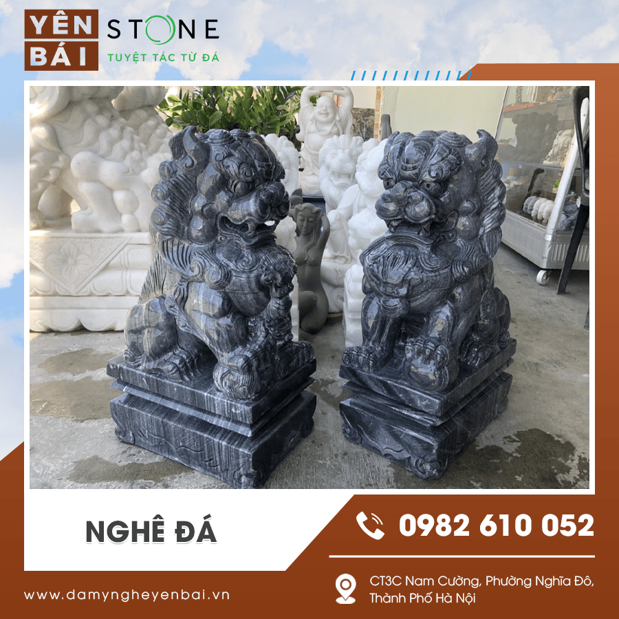 Nghê đá truyền thống Việt Nam trong kiến trúc tâm linh