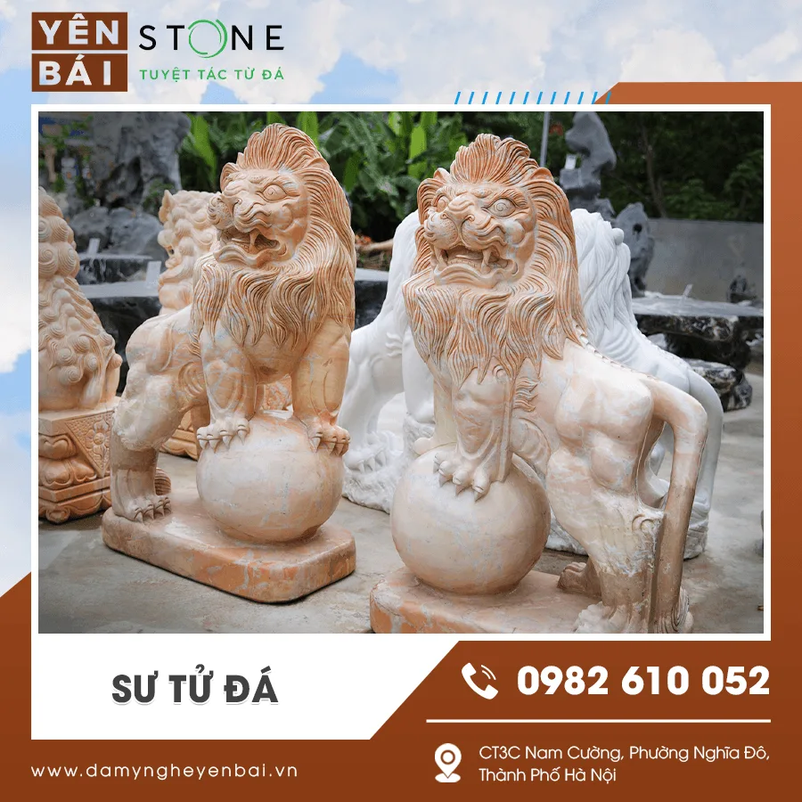 Sư tử đá – Biểu tượng uy quyền và phong thủy bền vững — Yên Bái Stone