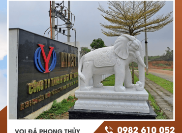 Voi đá phong thủy – Biểu tượng quyền uy và vững bền cho không gian tâm linh