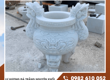 Lư hương đá trắng nguyên khối là gì? Giá thế nào? Mua ở đâu uy tín?