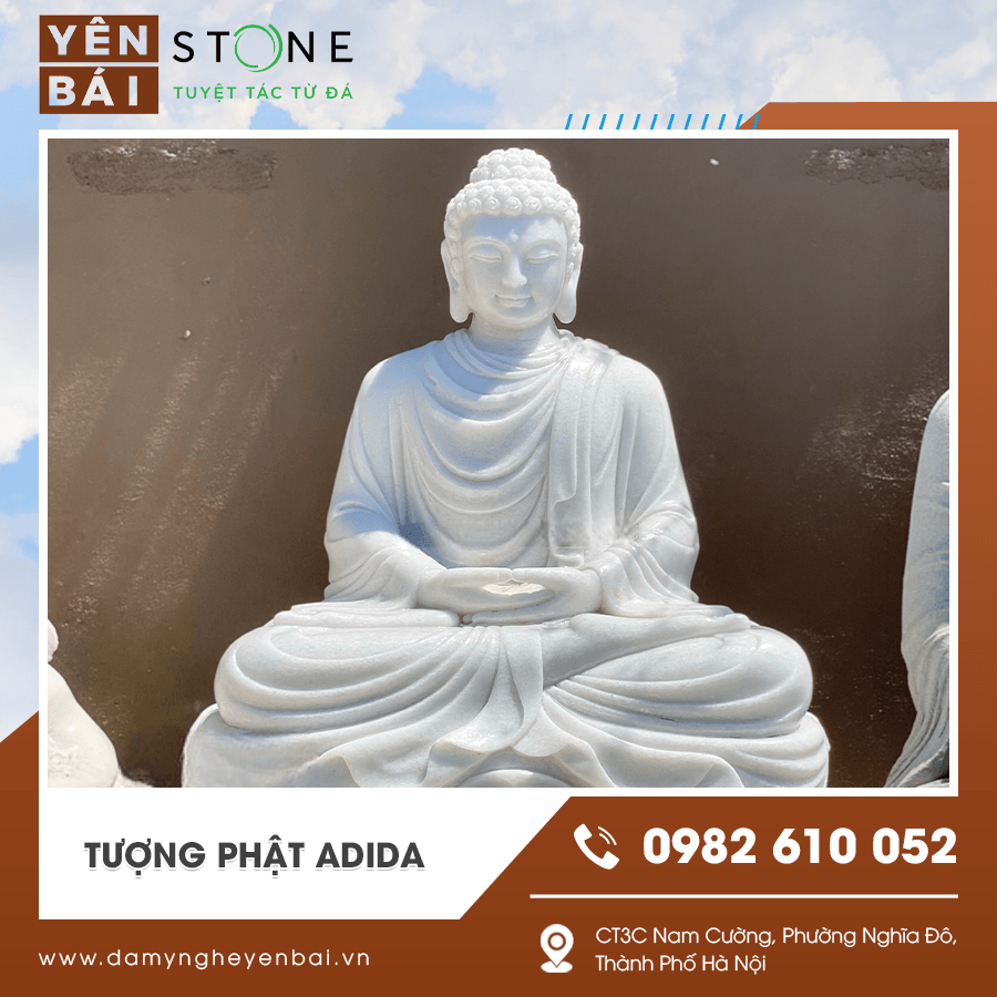 Tượng Phật Adida được điêu khắc thủ công