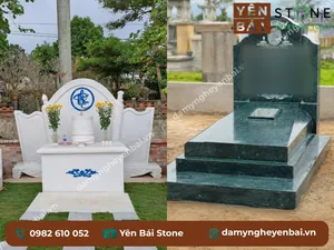 So sánh mộ đá trắng và đá xanh