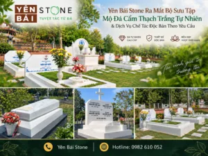 Mộ đá cẩm thạch trắng tự nhiên do Yên Bái Stone chế tác theo yêu cầu, lăng mộ tại Công viên Vĩnh Hằng, Ba Vì, Hà Nội